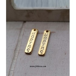 1 τεμ, 23 χλστ, Ορείχαλκος, Στήλη με Κείμενο "Μάρτης", Ορθογώνιο, Χρυσό