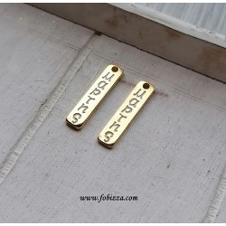 1 τεμ, 23 χλστ, Ορείχαλκος, Στήλη με Κείμενο "Μάρτης", Ορθογώνιο, Χρυσό