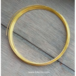 10 κύκλους, 60x0.8 χλστ, Σύρμα από Ατσάλι, Memory Wire για Βραχιόλια-Μαρτυρικά, Χρυσό