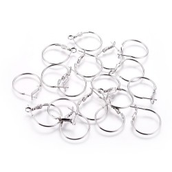2 τεμ, 20 χλστ, Σκουλαρίκη απο Χαλκό, Κρίκος, Πλατίνας
