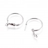 2 τεμ, 20 χλστ, Σκουλαρίκη απο Χαλκό, Κρίκος, Πλατίνας