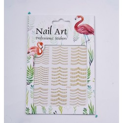 1 τεμ, 90 εκατ, Αυτοκόλλητα για Νύχια, Μικτό στυλ, Χρυσό