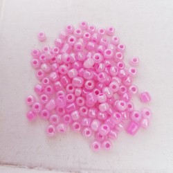 18γρ/200 τεμ. περίπου, 6 χλστ, Γυάλινες Χάνδρες, Σπόρος, Ροζ