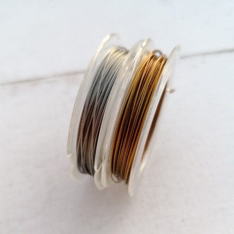 3 μέτρα/1 ρολό, 0.8 χλστ πάχος, Σύρματα Χαλκού για Κοσμήματα, Χρυσό