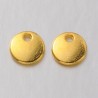 10 τεμ, 8x5 χλστ, Χαλκός, Flat Στρογγυλό, Κρεμαστό, Χρυσό