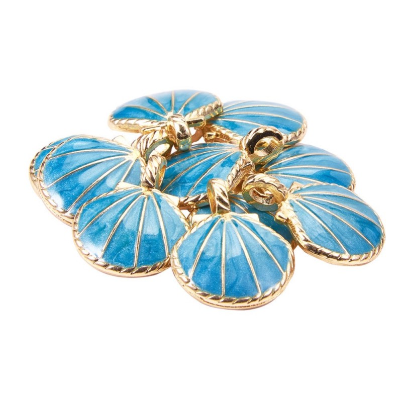 1 τεμ, 25 χλστ, Κράμα με Σμάλτο, Κοχύλια, Κρεμαστά, Γαλάζιο