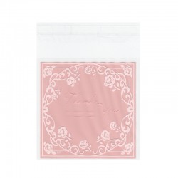 50 τεμ, 14x10 εκατ, Σακουλάκια Σελοφάν με Κόλλα, Σχεδιο και Κειμενο, Ροζ