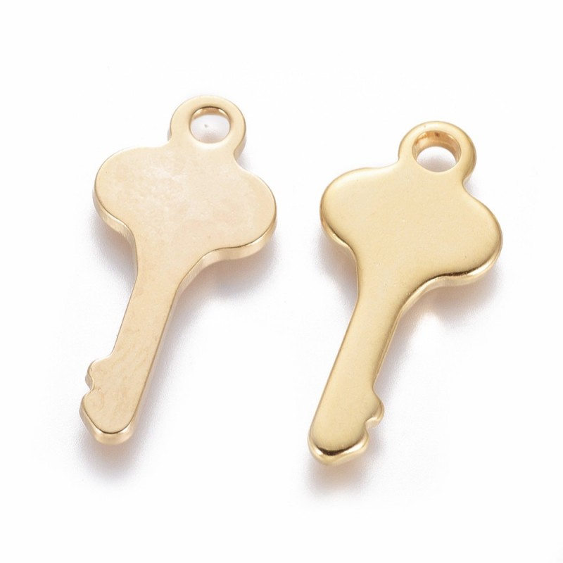 2 τεμ, 24 χλστ, 304 Ανοξείδωτο Ατσάλι, Κλειδί, Κρεμαστό, Χρυσό