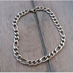 1 τεμ, 20 εκατ, 304 Ανοξείδωτο Ατσάλι, Figaro Αλυσίδα, Βραχιόλι, Χρώμα Ατσαλιού